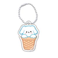 Bag Purse Charms Keyrings Keychains Acrylic Cartoon cute & Unisex 30-40mm Sold By PC