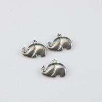 Acciaio inossidabile Animal Ciondoli, 304 acciaio inox, Elefante, lucido, DIY, colore originale, 22x16x4.70mm, Venduto da PC