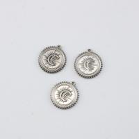 Stainless Steel Pendants 304 Stainless Steel Flat Round polished DIY original color Sold By PC