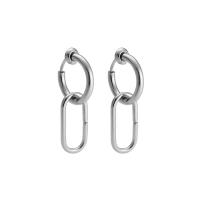 Titanium Steel  Earring Geometrical Pattern Unisex & hollow Sold By PC