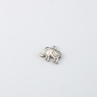 Roestvrij staal Animal Hangers, 304 roestvrij staal, Olifant, gepolijst, DIY, oorspronkelijke kleur, 19x15x3mm, Verkocht door PC