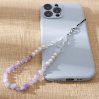 Cell Phone Lanyard, Natuurlijke Quartz, handgemaakt, mode sieraden & voor vrouw, meer kleuren voor de keuze, Lengte Ca 14 cm, Ca 6pC's/Lot, Verkocht door Lot