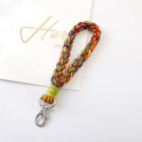 Llaveros, Hilo de algodón, hecho a mano, Joyería, más colores para la opción, longitud aproximado 13 cm, aproximado 6PCs/Grupo, Vendido por Grupo