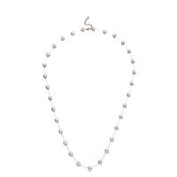 Kunststof parel ketting, 304 roestvrij staal, met Plastic Pearl, met 1.97inch extender keten, Hart, mode sieraden & voor vrouw, meer kleuren voor de keuze, 8mm, Per verkocht Ca 29.53 inch Strand