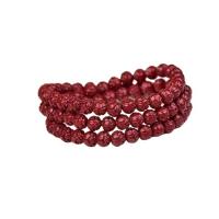 Fashion Cinnabar Bracelet Unisex vermeil 6mm Length Approx 25.51 Inch Sold By PC