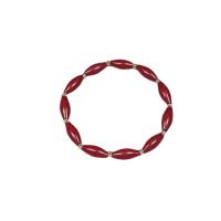 Fashion Cinnabar Bracelet Unisex vermeil 6mm Length Approx 7.48 Inch Sold By PC