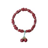 Fashion Bracelet Cinnabar, cinabre, unisexe, rouge vermeil, 15x6.80mm, Longueur Environ 7.48 pouce, Vendu par PC