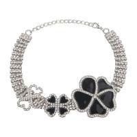 luminated Ketting, Zinc Alloy, platinum plated, voor vrouw & glazuur, Lengte Ca 16.14 inch, Verkocht door PC