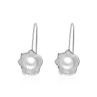 Pendientes de Gota en Latón, metal, con Perlas de plástico ABS, Joyería & para mujer, libre de níquel, plomo & cadmio, 35x15mm, Vendido por Par