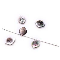 Naturlig svart Shell Halsband, Leaf, Sned, DIY, svart, 10x14mm, Säljs av PC