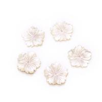 Witte Lip Shell Beads, White Lip Shell, Bloem, Gesneden, DIY, wit, 25mm, Verkocht door PC