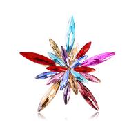 Broche de strass, alliage de zinc, bijoux de mode & pour femme & avec strass, plus de couleurs à choisir, protéger l'environnement, sans nickel, plomb et cadmium, 60x60mm, Vendu par PC