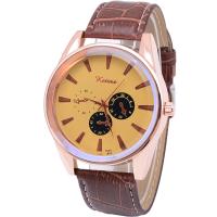 Reloj de Pulsera para Hombre, Cuero de PU, con Vidrio & acero inoxidable 304 & aleación de zinc, chapado en color rosa dorada, sin impermeables, más colores para la opción, 260x44x12mm, Vendido por UD