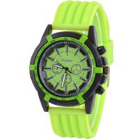 Hommes montre-bracelet, silicone, avec verre & Acier inoxydable 304 & alliage de zinc, Placage, sans imperméable à l’eau & pour homme, plus de couleurs à choisir, 280x46x12mm, Vendu par PC