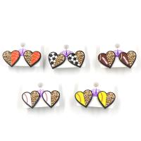 Acrylic Jewelry Earring Heart fashion jewelry & for woman Sold By Pair