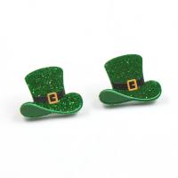 Acrylic Jewelry Earring Hat fashion jewelry & for woman green Sold By Pair