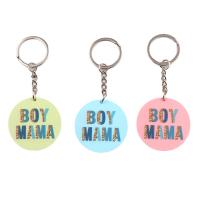 Key Chain, Akryl, med Zinc Alloy, mode smykker & Mother Day Smykker & Unisex, flere farver til valg, 40x40mm, Solgt af PC