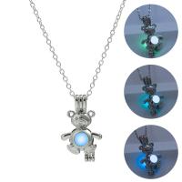 luminated Ketting, Zinc Alloy, Dragen, platinum plated, mode sieraden & voor vrouw, meer kleuren voor de keuze, nikkel, lood en cadmium vrij, 30x18mm, Lengte Ca 17.72 inch, Verkocht door PC