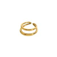 Bague en acier inoxydable, bijoux de mode & normes différentes pour le choix & pour femme, doré, 13mm, Taille:6-8, Vendu par PC