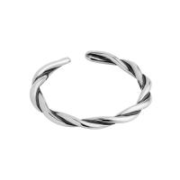 Sterling Silver smycken finger ring, 925 Sterling Silver, antik silver pläterad, Koreanska stil & justerbar & för kvinna, Storlek:4-6, Säljs av PC