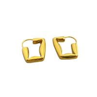 Laiton Leverback boucle d'oreille, Plaqué d'or 18K, pour femme, 20x22.50mm, Vendu par paire