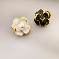 Prás Graí Earring, Flower, 18K óir plated, do bhean & cruan, dathanna níos mó le haghaidh rogha, 19.10mm, Díolta De réir Péire