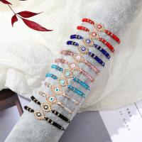 Evil Eye sieraden Armband, Zinc Alloy, met Kristal, 12 stuks & Verstelbare & mode sieraden & uniseks & met strass, gemengde kleuren, nikkel, lood en cadmium vrij, Lengte Ca 7.09 inch, Verkocht door Stel