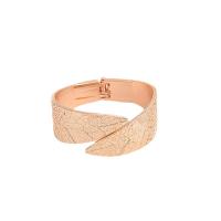 Zinc Alloy Bangle Smykker, Leaf, forgyldt, mode smykker & frosted, flere farver til valg, nikkel, bly & cadmium fri, inner diameter: 58~65mm, Solgt af PC