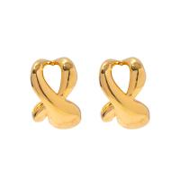 Pendientes de Perno en Latón, metal, Letra X, chapado en color dorado, Joyería & para mujer, dorado, libre de níquel, plomo & cadmio, 15.20x22.20mm, Vendido por Par