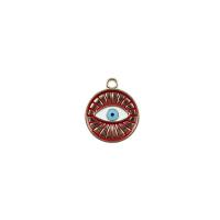 Evil Eye Hangers, Zinc Alloy, Boze oog, gold plated, DIY & glazuur, meer kleuren voor de keuze, nikkel, lood en cadmium vrij, 16x19mm, Verkocht door PC