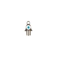 Evil Eye Pendler, Zinc Alloy, Evil Eye Hamsa, guldfarve belagt, du kan DIY & emalje, Tilfældig farve, nikkel, bly & cadmium fri, 8x14mm, Solgt af PC