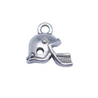 Zinc Alloy Pendants Helmet antique silver color plated vintage & DIY silver color nickel lead & cadmium free Sold By PC