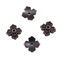 Cink Alloy Perla Cap, Cvijet, antički bakar boja pozlaćen, možete DIY, nikal, olovo i kadmij besplatno, 7x7mm, Prodano By PC