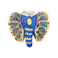 Rhinestone Broche, Zinc Alloy, Elephant, mode smykker & for kvinde & med rhinestone, nikkel, bly & cadmium fri, 50x43mm, Solgt af PC