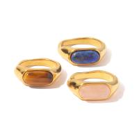 Anillos de Gemas, con Piedra natural, Joyería & diverso tamaño para la opción & para mujer, más colores para la opción, libre de níquel, plomo & cadmio, 7.70mm, tamaño:6-8, Vendido por UD