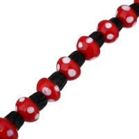 Handgemaakte Lampwork Beads, paddestoel, DIY, 15x12x12mm, Gat:Ca 1mm, 25pC's/Strand, Per verkocht Ca 14.5 inch Strand