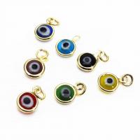 Colgantes ojo malvado, metal, ojo de malvado, alta calidad plateado y nunca se descolora, Joyería & para mujer & esmalte, más colores para la opción, 7x9.50x2.50mm, agujero:aproximado 4.5mm, Vendido por UD