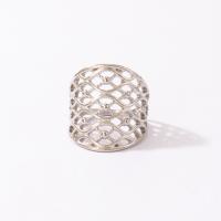 Sinc Alloy Finger Ring, dath airgid plated, jewelry faisin & do bhean, airgid, 18mm, Díolta De réir PC