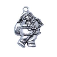 Zinc Alloy Christmas Pendants Santa Claus antique silver color plated vintage & DIY nickel lead & cadmium free Sold By PC