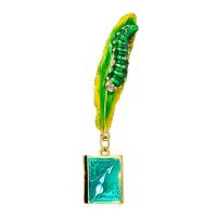 Glazuur broche, Zinc Alloy, voor vrouw & met strass, nikkel, lood en cadmium vrij, 15x73mm, Verkocht door PC