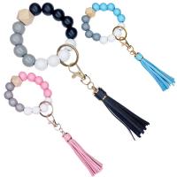 Wood Bracelets with PU Leather & Zinc Alloy Tassel fashion jewelry & Unisex Sold By PC