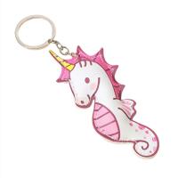 Key Chain, PU, med Zinc Alloy, Seahorse, Bærbare & Unisex, 145x40mm, Solgt af PC