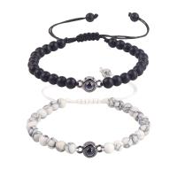 Gemstone Bracelets with Polyester Cord fashion jewelry & Unisex Length Approx 7.5-11 Inch Sold By PC