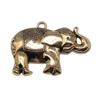 Pendentifs animaux en alliage de zinc, éléphant, Placage, Vintage & DIY, plus de couleurs à choisir, protéger l'environnement, sans nickel, plomb et cadmium, 27x40mm, Vendu par PC