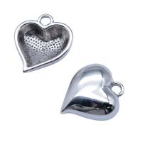 Zinc Alloy Heart Pendants antique silver color plated vintage & DIY nickel lead & cadmium free Sold By PC