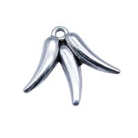 Zinklegering Hangers, Zinc Alloy, Peper, antiek zilver plated, Vintage & DIY, nikkel, lood en cadmium vrij, 18x16mm, Verkocht door PC