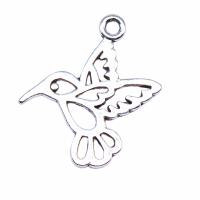 Zinc Alloy Animal Pendants Bird antique silver color plated vintage & DIY & hollow nickel lead & cadmium free Sold By PC