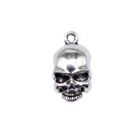 Zinc Alloy Skull Pendants antique silver color plated vintage & DIY nickel lead & cadmium free Sold By PC