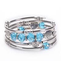 Crystal Bracelets Brass with Crystal fashion jewelry & multilayer & for woman nickel lead & cadmium free Sold By PC