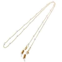 Zinc Alloy Glasses Chain with Plastic Pearl & Brass anti-skidding & for woman nickel lead & cadmium free Length Approx 75 cm Sold By PC